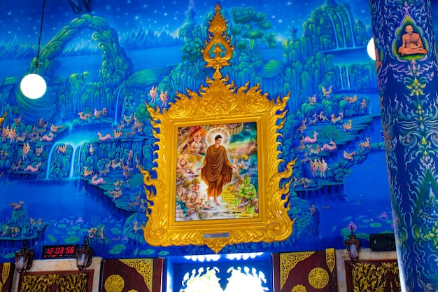 A beautiful view of Blue Temple located in Chiang Rai Thialand