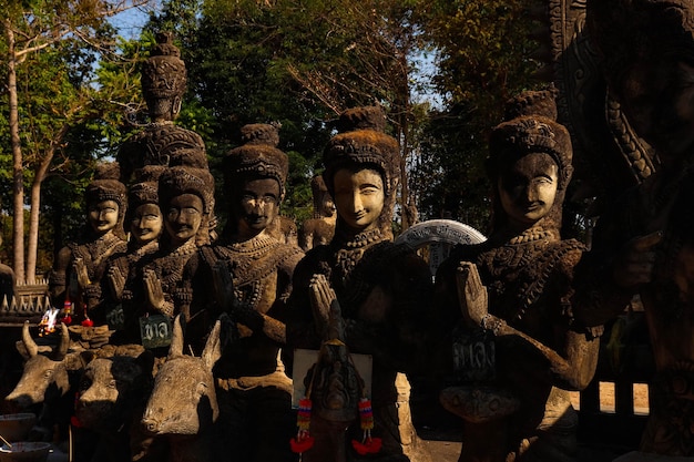 A beautiful view of Buddha Park located in Nong Khai Thailand