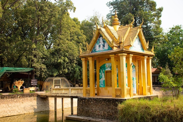 A beautiful view of buddhist temple located in Siem Reap in Cambodia