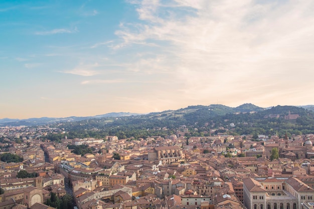 Beautiful view of the center of Bologna, Italy