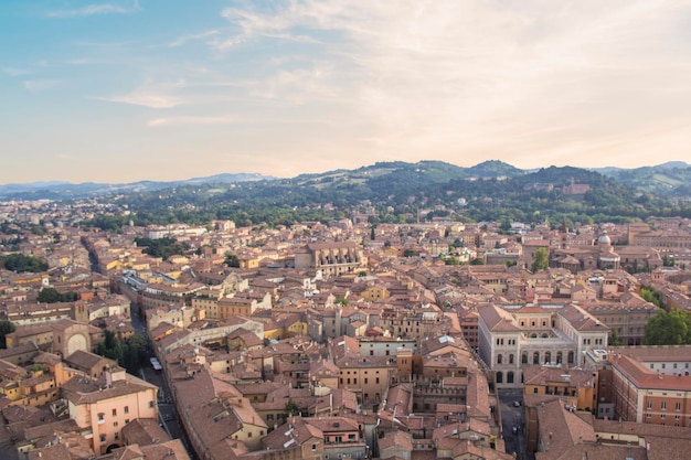 Beautiful view of the center of Bologna, Italy