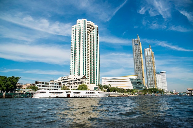 A beautiful view of Chao Phraya River in Bangkok Thailand