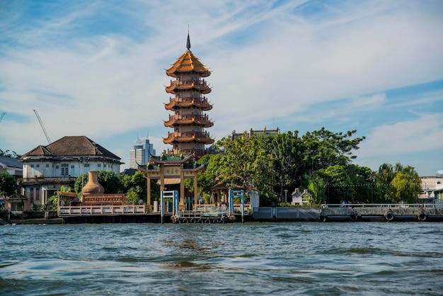 A beautiful view of Chao Phraya River in Bangkok Thailand