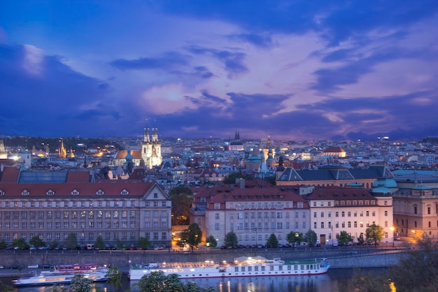 Beautiful view of Charles Bridge, Old Town and Old Town Tower of Charles Bridge, Czech Republic