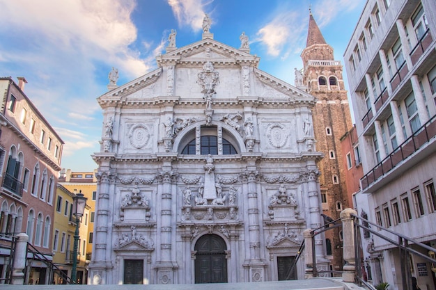 Beautiful view of Chiesa di San Mois in Venice