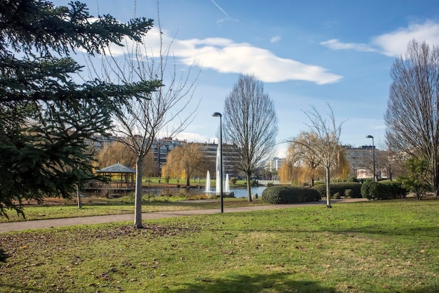 Beautiful view of city public park