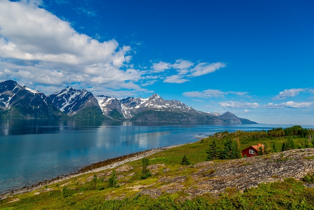 Beautiful view of the fjord in Norway