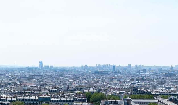 Photo beautiful view footage above the paris