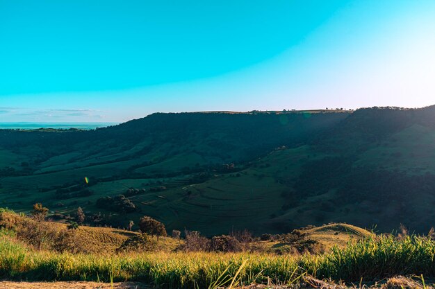 beautiful view from the top of a valley