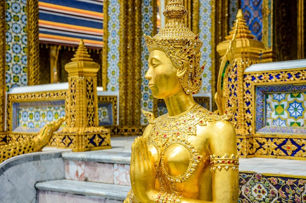 A beautiful view of Grand Palace the Wat Phra Kaew Museum located in Bangkok Thailand