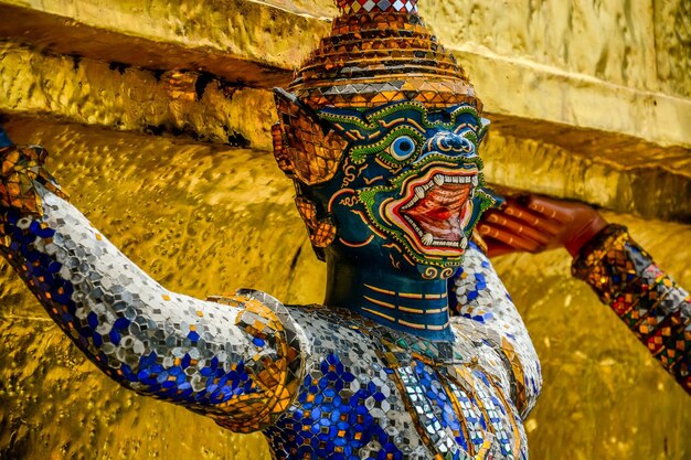 A beautiful view of Grand Palace the Wat Phra Kaew Museum located in Bangkok Thailand