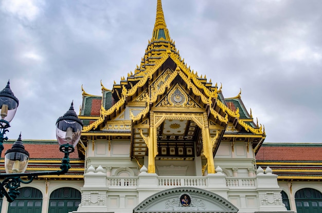 A beautiful view of Grand Palace the Wat Phra Kaew Temple in Bangkok Thailand