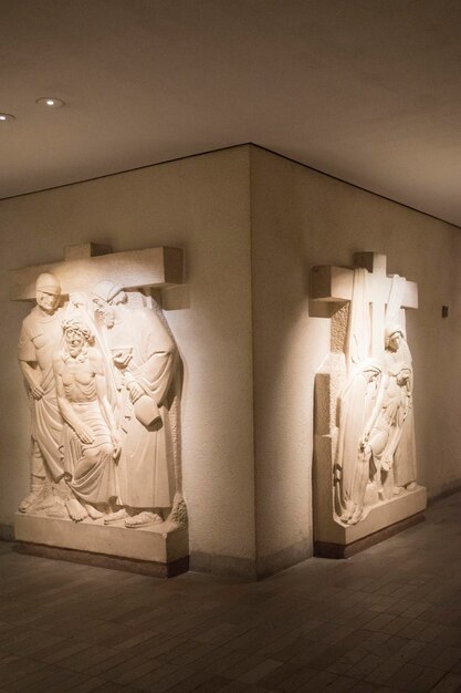 Beautiful view of the interior of Saint Joseph's Oratory of Mount Royal in Montreal Canada