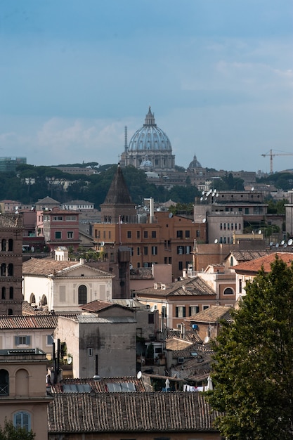 Beautiful view of italyan Rome at summer