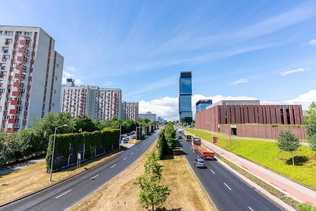 Beautiful view of Katowice capital city of Silesia Poland