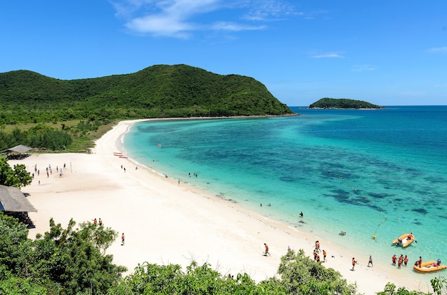 Beautiful view of Koh Samaesarn beach THAILAND from above 