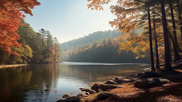 a beautiful view of lake