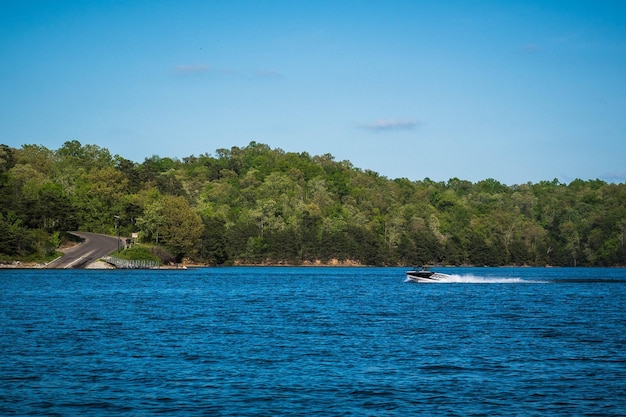 Beautiful view of the Laurel lake in Kentucky