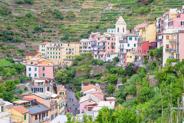 Beautiful view to Manarola city