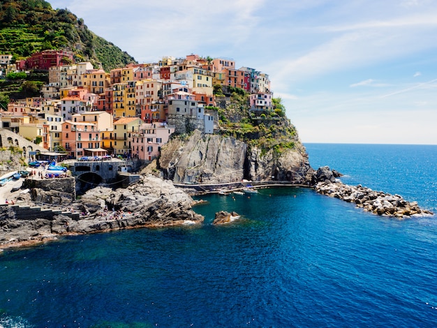 Beautiful view of Manarola town, Cinque Terre, Liguria, Italy