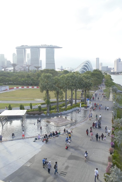 A beautiful view of Marina Bay Sands in Singapore