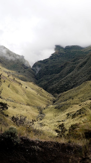 Beautiful view on Mount Merbabu