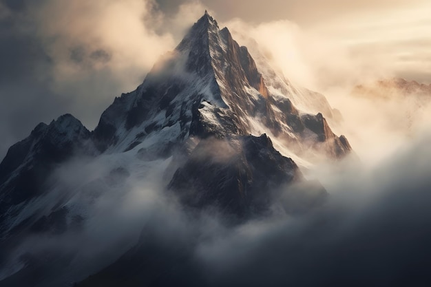 Beautiful view of Mountain sky and clouds