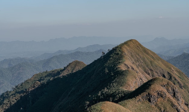 Beautiful view over the mountain at Thailand