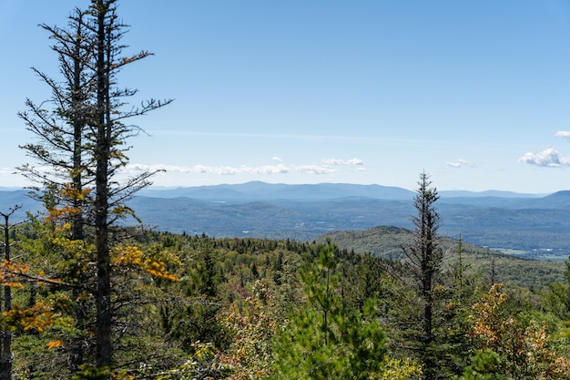 Photo a beautiful view of mountains in white mountain national forest