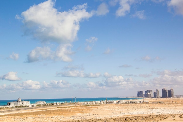 Beautiful view of the new city in the center of Alamein, Egypt