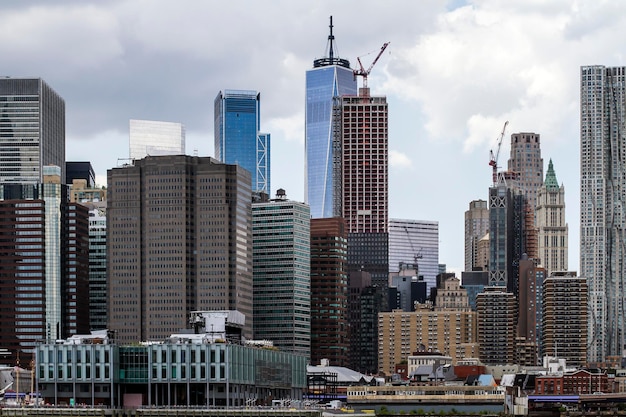 Beautiful view of New York city skyline at daytime USA