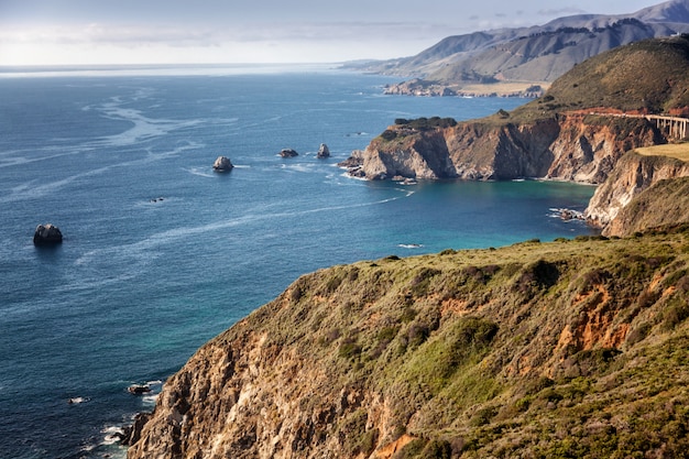 Beautiful view of the ocean coast