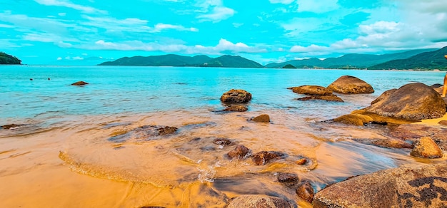 beautiful view of the ocean with rocks