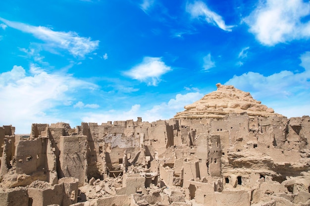 Beautiful view of the Old town of Siwa Oasis in Siwa Egypt