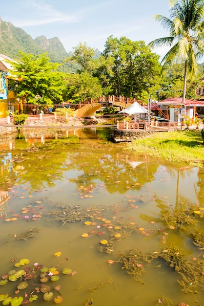 A beautiful view of oriental village in Langkawi Malaysia