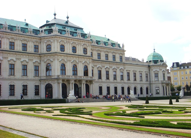 Beautiful view of the palace on a summer day Belvedere Vienna Austria