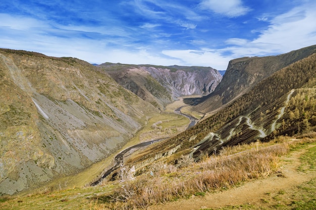 Beautiful view on Pereval KatuYaryk is high mountain pass located in Altai Republic in Russia