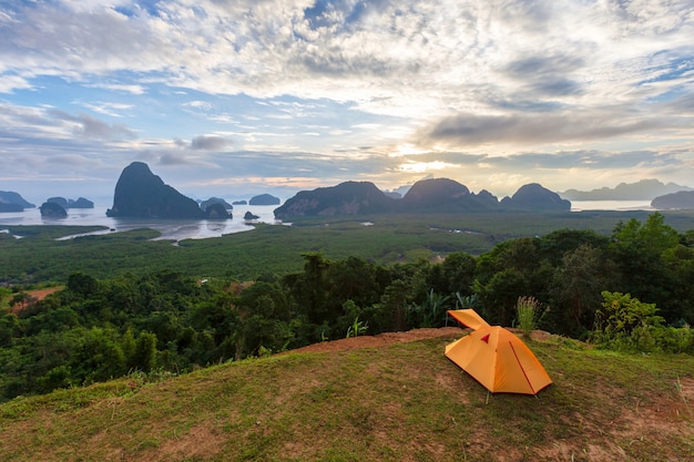 Beautiful view point at Samet Nang She, Phang-Nga Province, Thailand