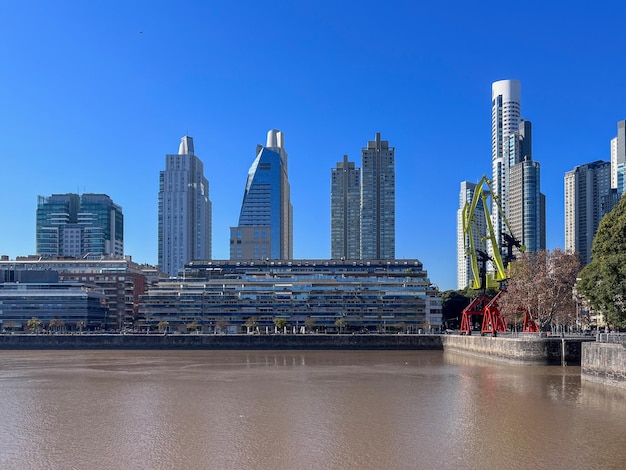 Beautiful view of Puerto Madero in the city of Buenos Aires Argentina