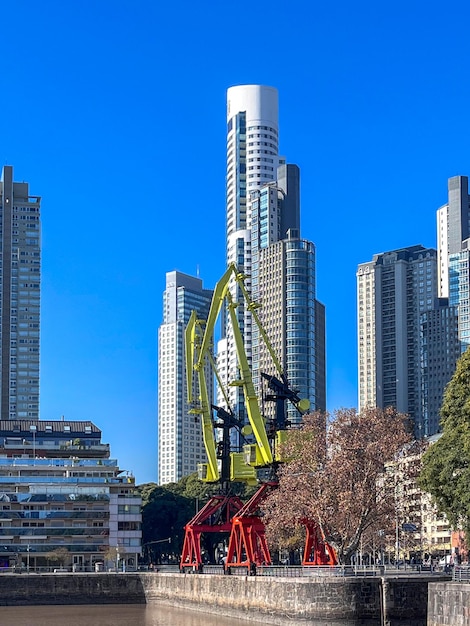 Beautiful view of Puerto Madero in the city of Buenos Aires Argentina