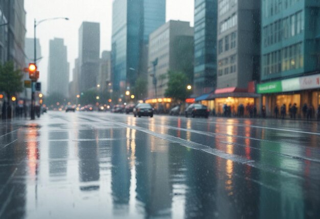 Photo beautiful view of rainy city