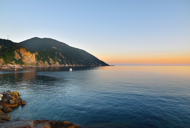 beautiful view of the sea in Camogli