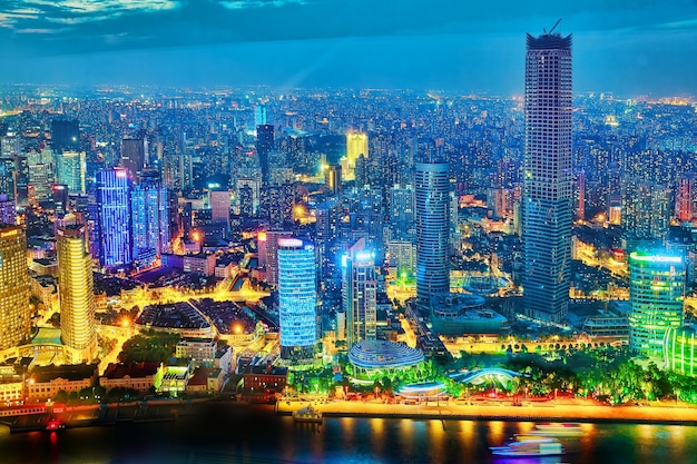 Beautiful view of  Shanghai -  Bund or Waitan waterfront