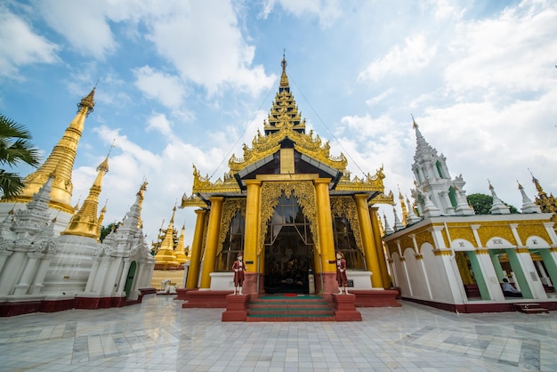 A beautiful view of Shwedagon Padoga temples located in Yangon Myanmar