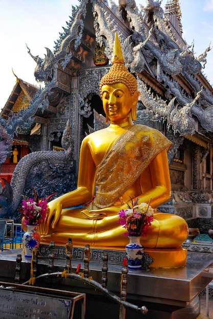 A beautiful view of silver temple located in Chiang Mai Thailand