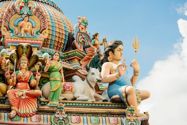 A beautiful view of sri mariamman temple in Singapore