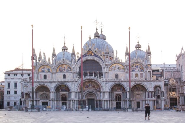 Beautiful view of St Mark's Cathedral in Venice Italy