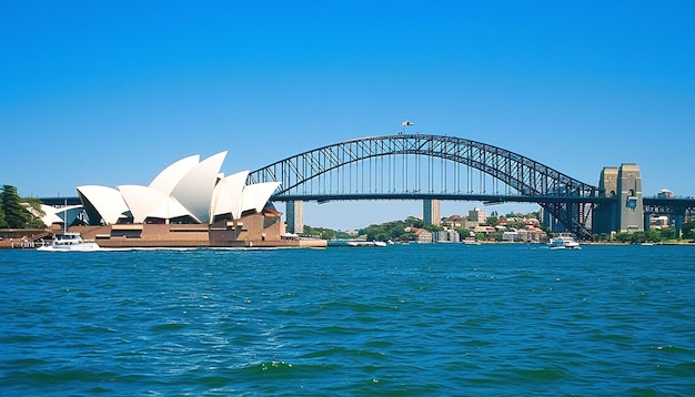 Beautiful view of Sydney harbor bridge