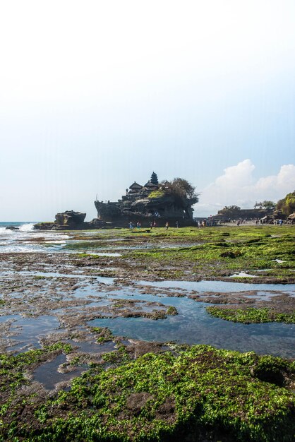 A beautiful view of Tanah Lot temple located in Bali Indonesia