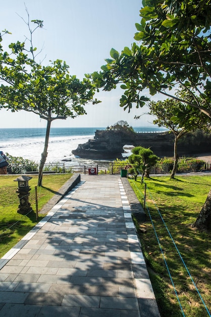 A beautiful view of Tanah Lot temple located in Bali Indonesia